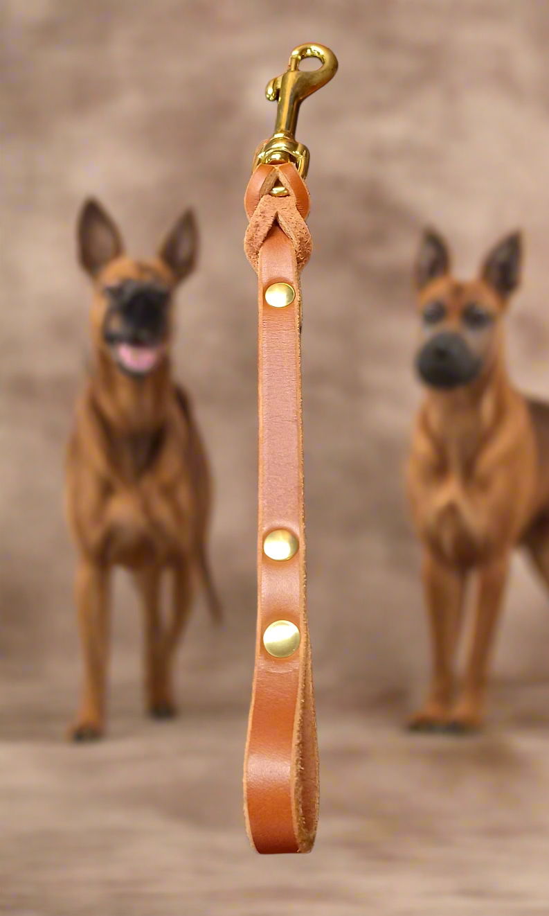 10" × 1/2" chesnut training tab with finger loop