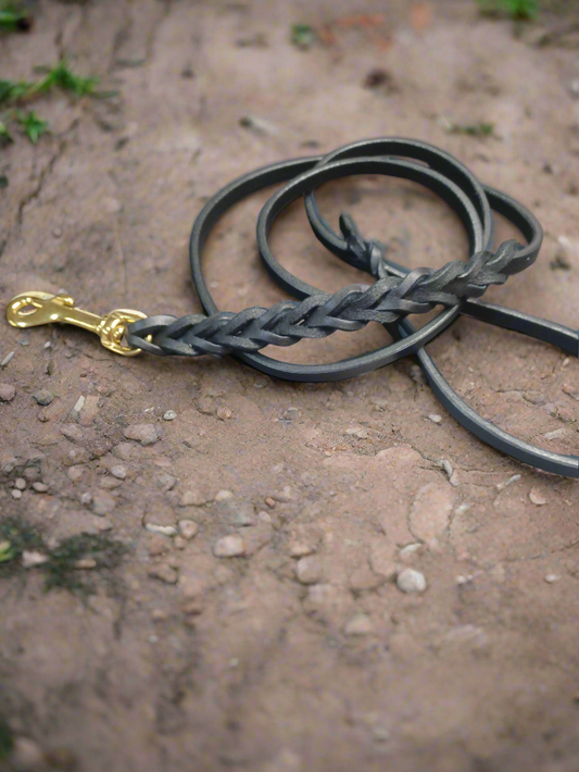 5'× 3/8" black braided leash