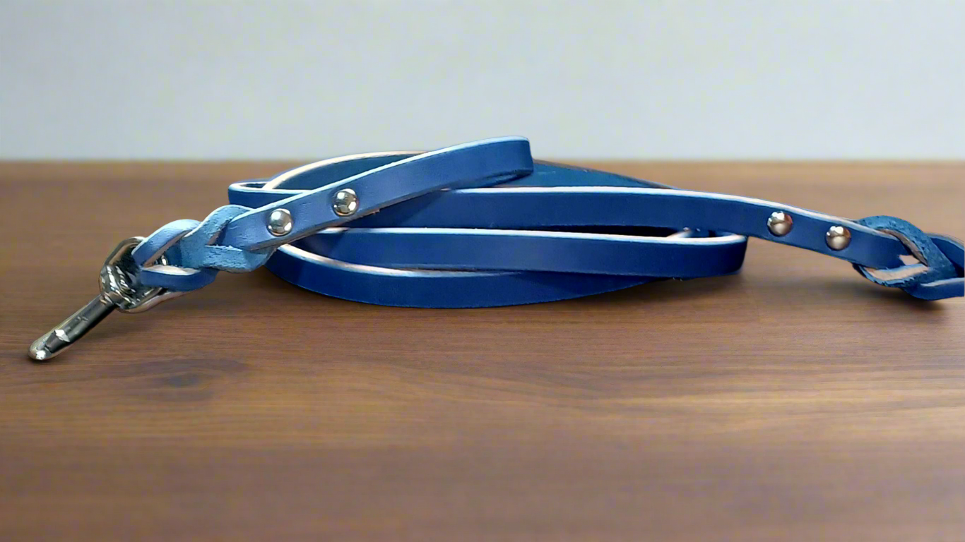 6×1/2" cobalt blue obedience leash