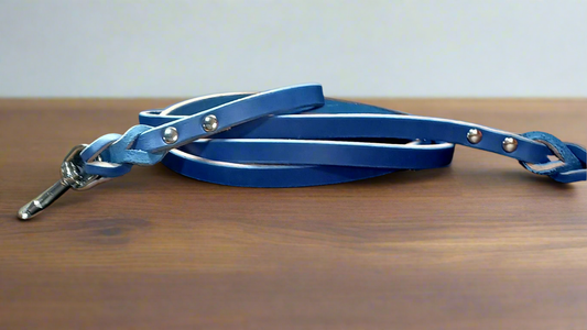 6×1/2" cobalt blue obedience leash