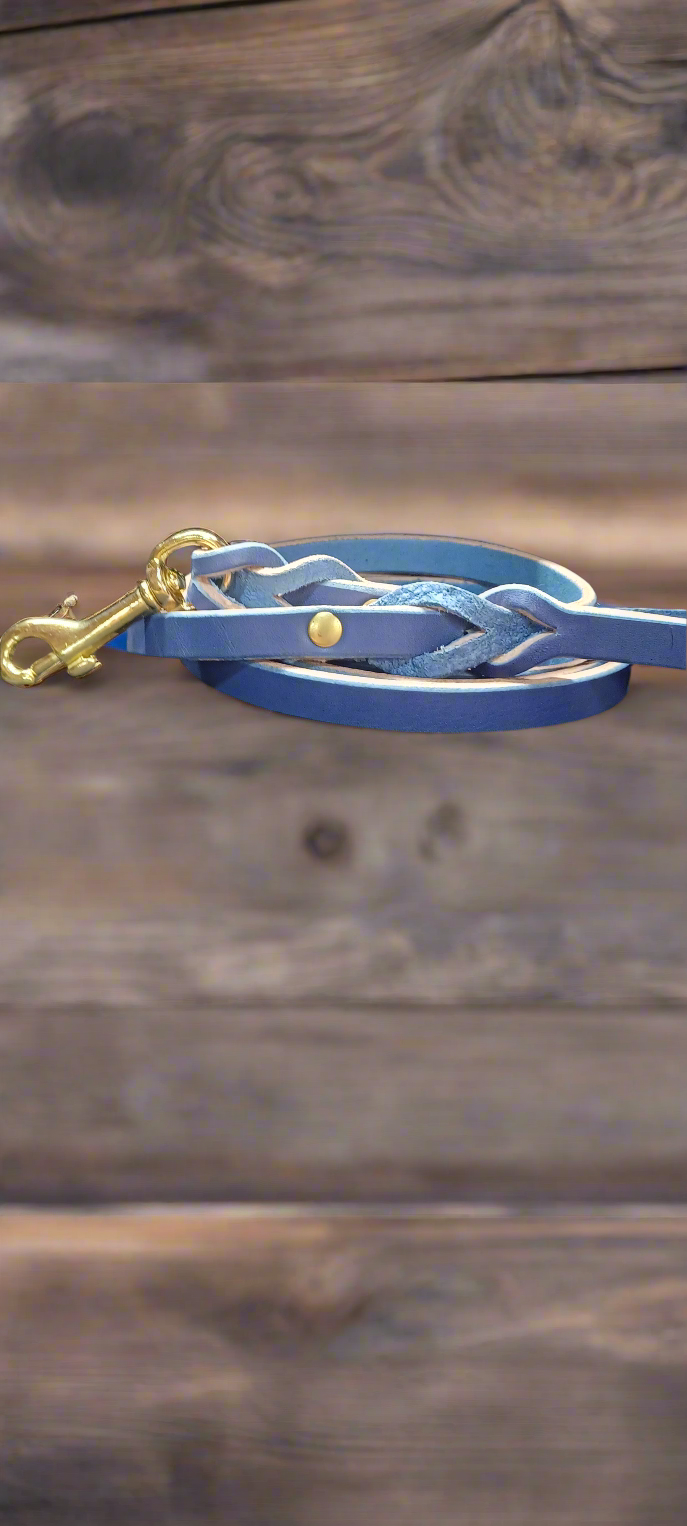 6×1/2" cobalt blue obedience leash