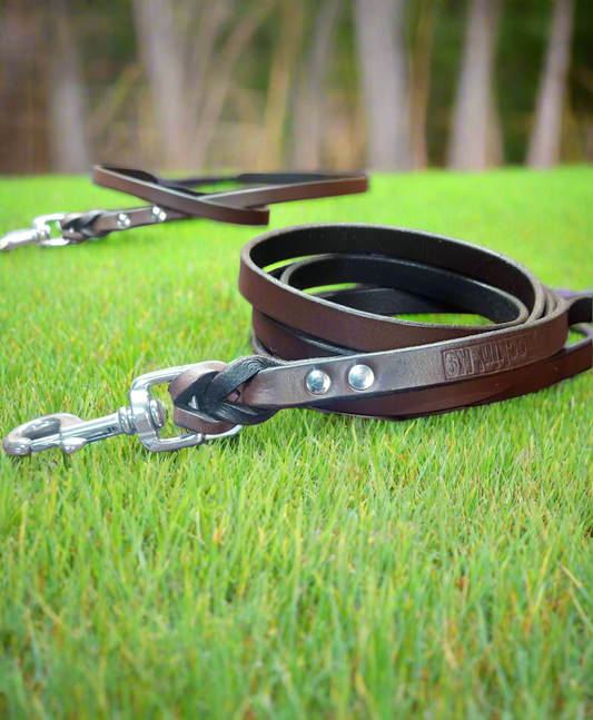 6' × 5/8"  choclate latigo leash