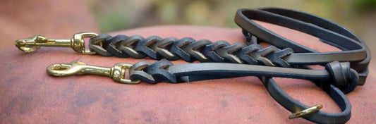 4' × 3/8" green  braided leash
