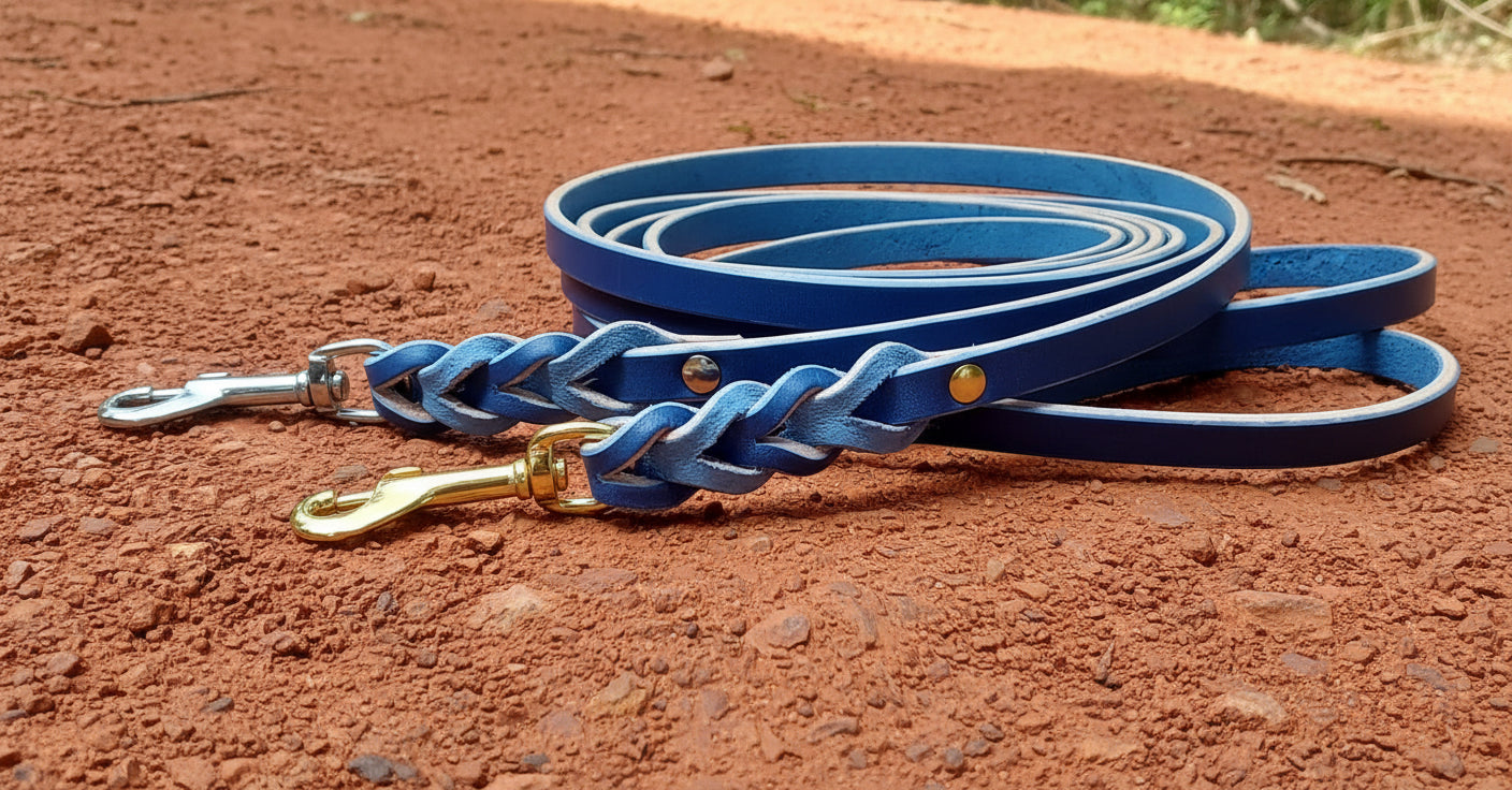 6×1/2" cobalt blue obedience leash