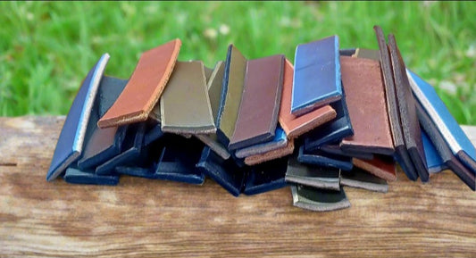 Leather tracking articles