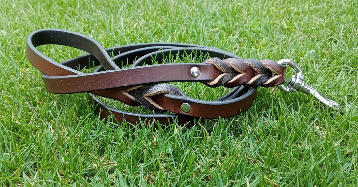 6' × 5/8"  choclate brown latigo leash