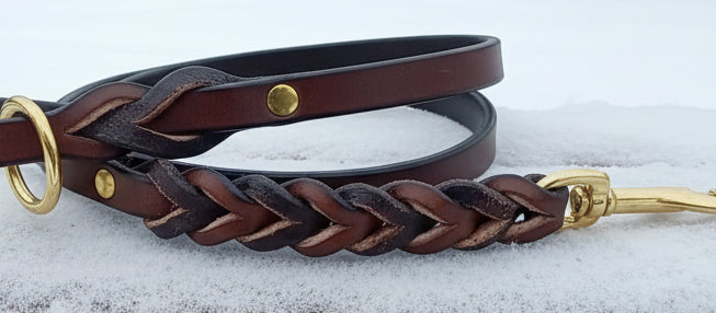 4' × 1/2" long braided leash with ring