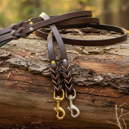 6' × 5/8"  choclate brown latigo leash