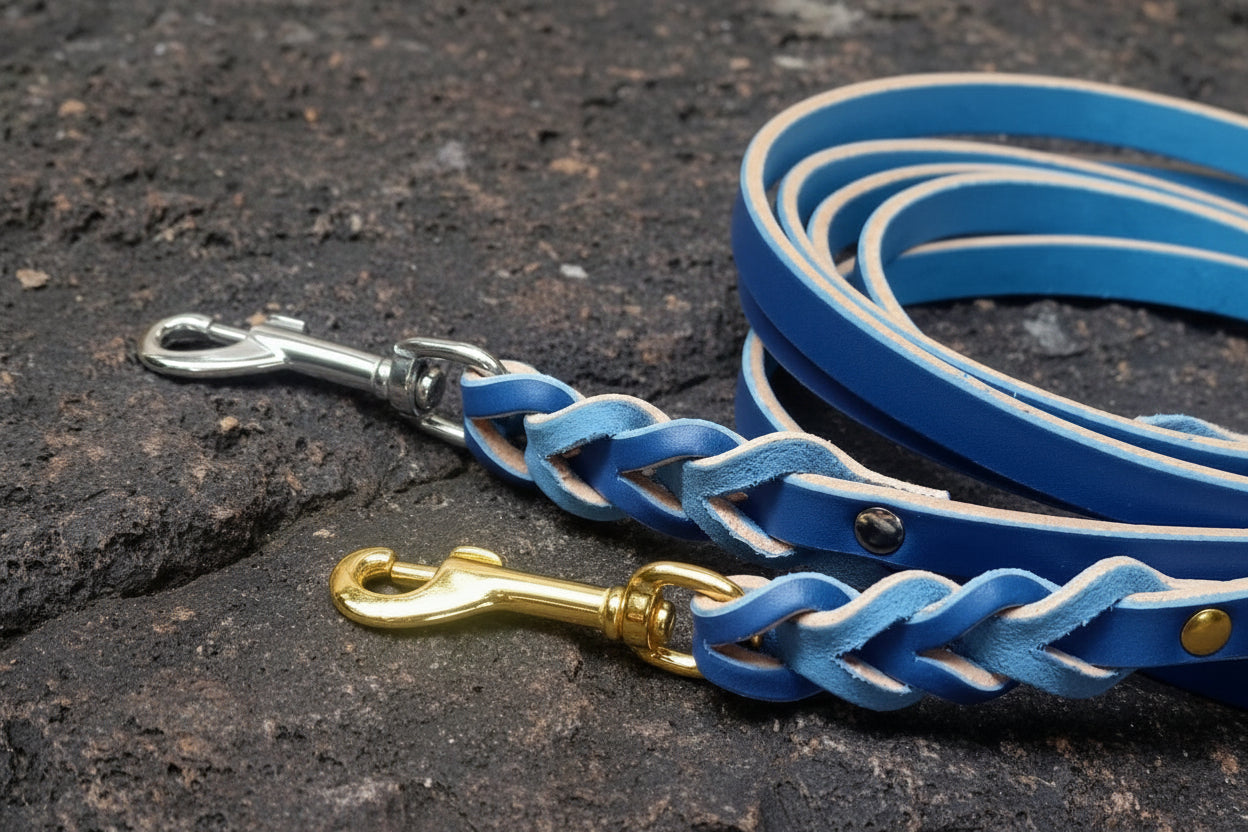 6×1/2" cobalt blue obedience leash